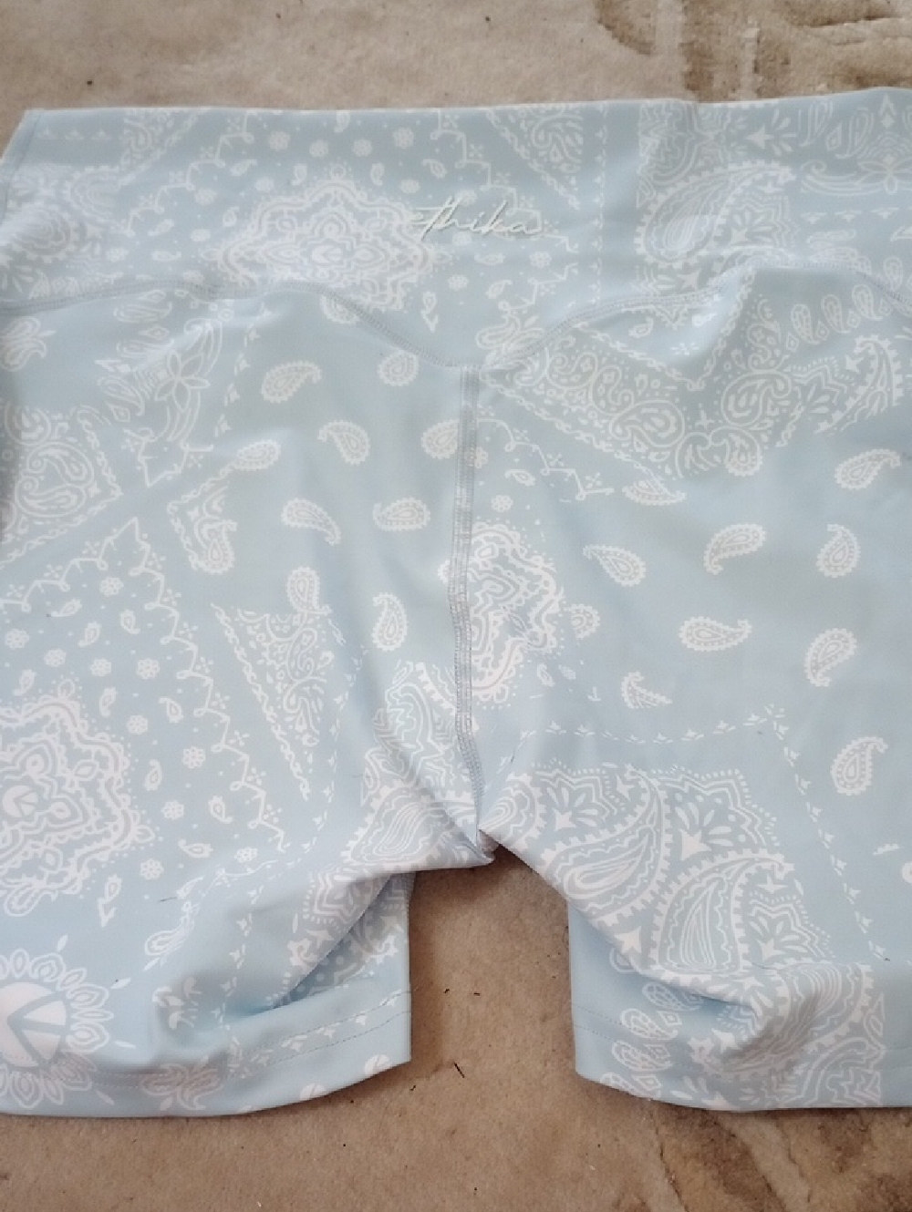 🥰3/$25 NWT ETHIKA "ICE PAISLEY" Biker Short". 5 3/4 Inseam. ALL DAY BODYSHAPER! - Picture 8 of 11